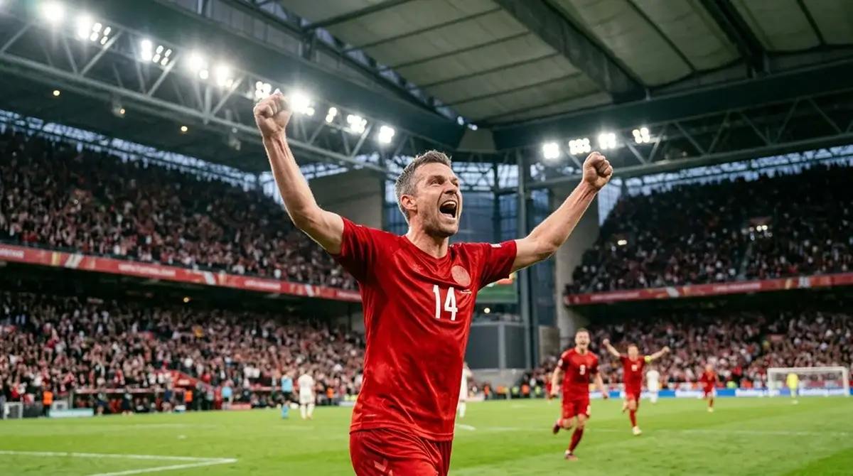 Portugalin pelaaja juhlii maalia MM-stadionilla 23. kesäkuuta 2026