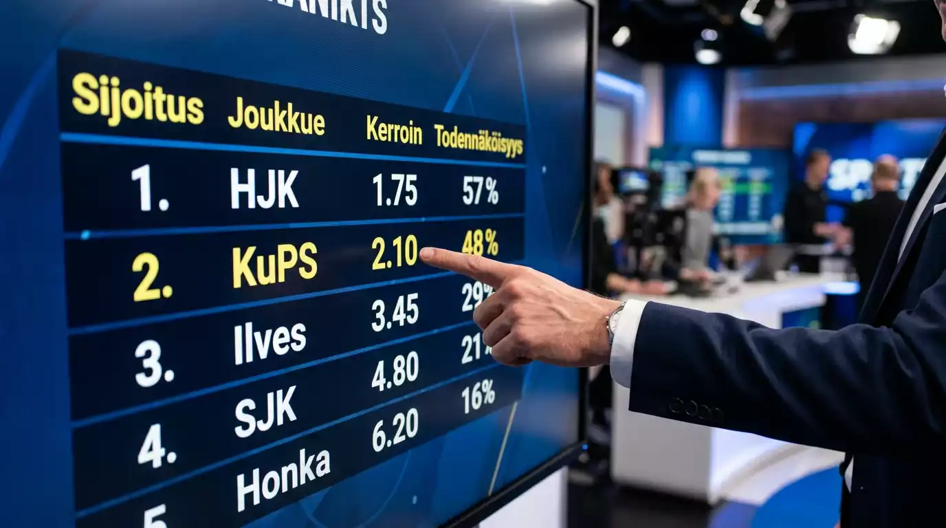Tilastotaulu pelinpäätöksen valossa nykyaikaisella vedonlyöntialustalla, kertoimet ja todennäköisyydet näkyvissä